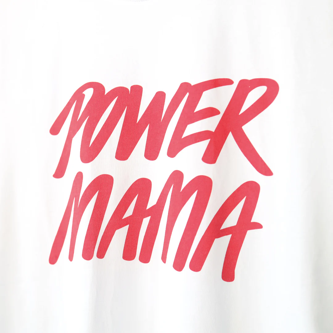 Power Mama t-shirt Hvid/Rød - Image 5